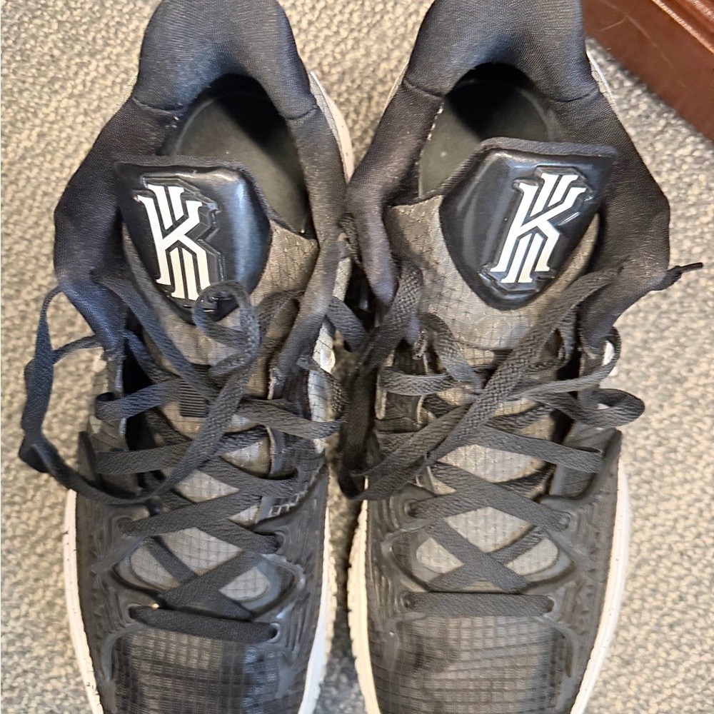 Nike Kyrie Black and White Athletic Shoes